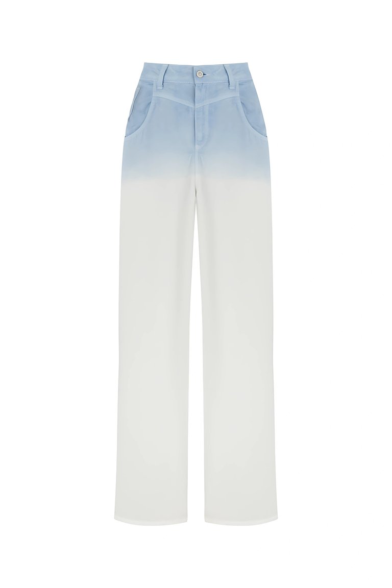 High Waist Ombre Jeans - Multi-colored