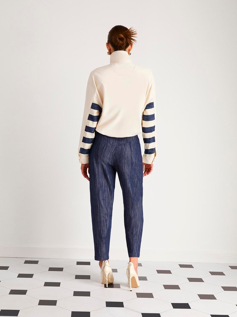 High-Waisted Striped Pants, NOCTURNE
