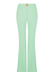 High-Waisted Flare Pants - Mint Green