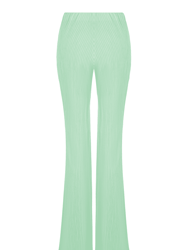 High-Waisted Flare Pants - Mint Green