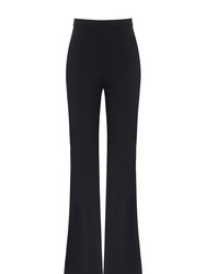 High-Waisted Flare Pants - Black