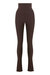 High-Waisted Pants - Brown - Brown