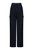 High-Waisted Pants - Navy Blue