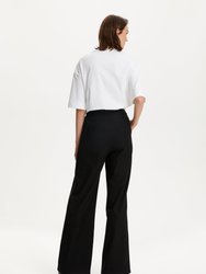 High Waisted Pintuck Stitched Pants