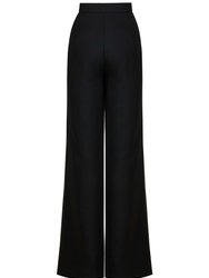 High Waisted Pintuck Stitched Pants
