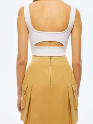 High-Waisted Ribbed Mini Skirt