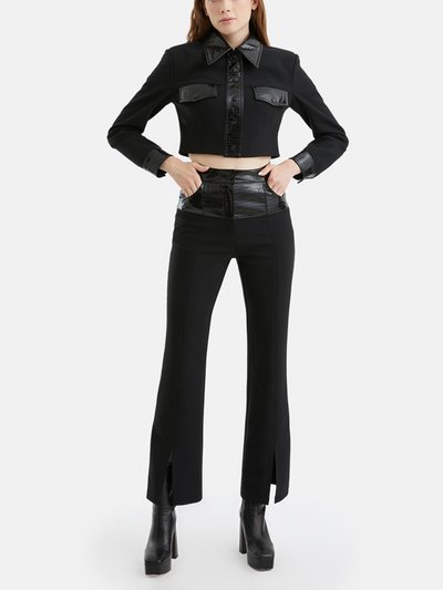Nocturne High-Waisted Slit Pants With Button Closure product