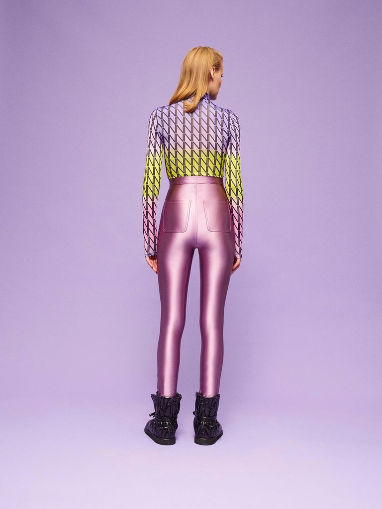 Nocturne Lilac High-Waisted Stirrup Leggings - Lilac