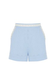 High Waisted Striped Mini Shorts
