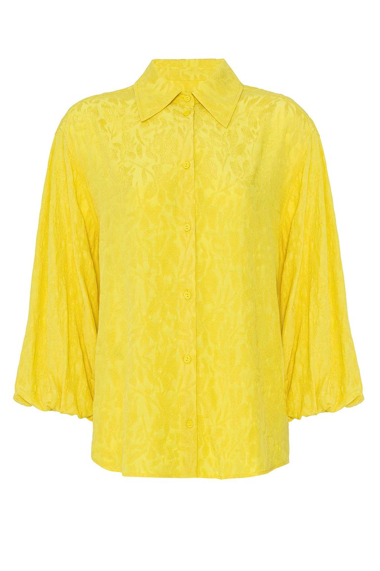 Jacquard Comfy Shirt - Yellow