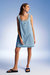 Jean Dress With Thick Straps - Ice Blue