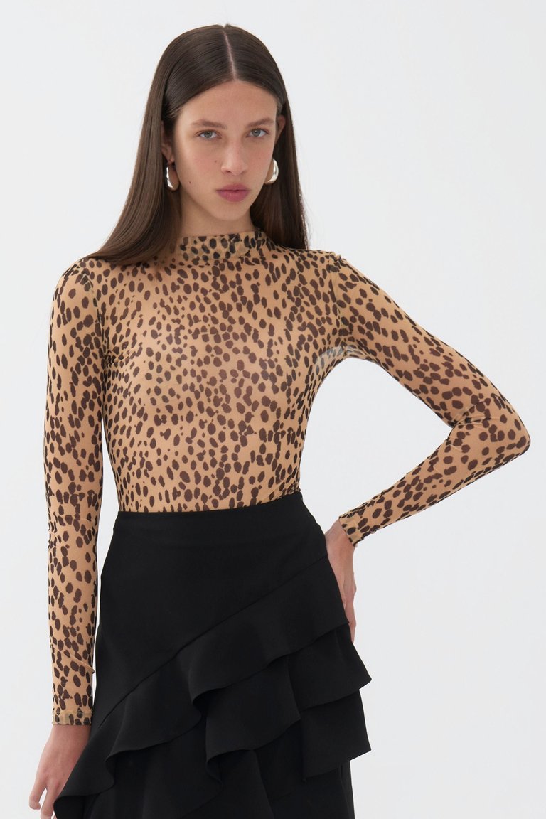 Leopard Print Bodysuit - Multi-Colored