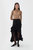 Long Skirt with Flounced - Black