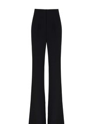 Loose-Fitting Flare Pants - Black