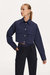 Multi-Pocket Cropped Shirt - Navy Blue