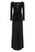 Open Back Long Sleeve Maxi Dress