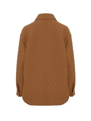 Oversized Quilted Jacket - Camel