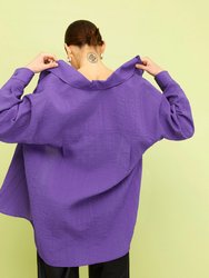 Oversized Twin Set Shirt - Purple