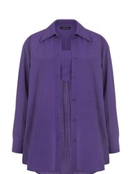 Oversized Twin Set Shirt - Purple