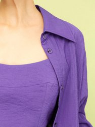 Oversized Twin Set Shirt - Purple
