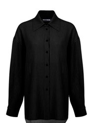 Oversized Twin Set Shirt - Black
