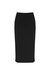 Pencil Skirt With Zipper Design - Black