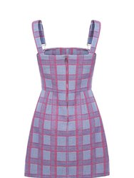 Plaid Overall Dress