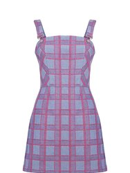 Plaid Overall Dress