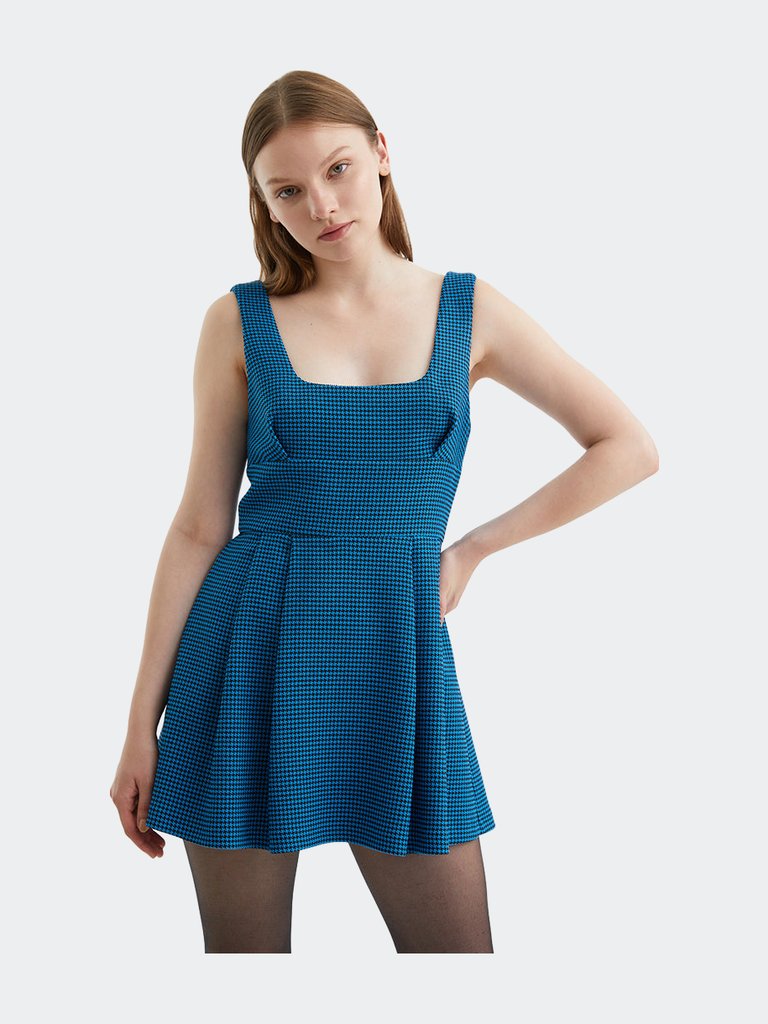 Pleated Mini Dress