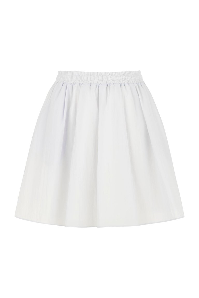 Pleated Mini Skirt - White
