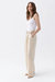 Pleated Palazzo Pants - Cream