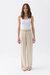 Pleated Palazzo Pants - Cream - Cream