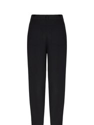 Pleated Slouchy Pants - Black