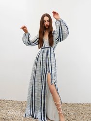 Printed Long Dress - Multi Colored