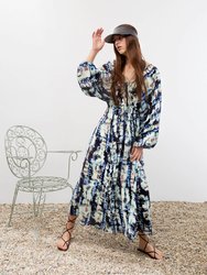Printed Long Dress - Multi-colored