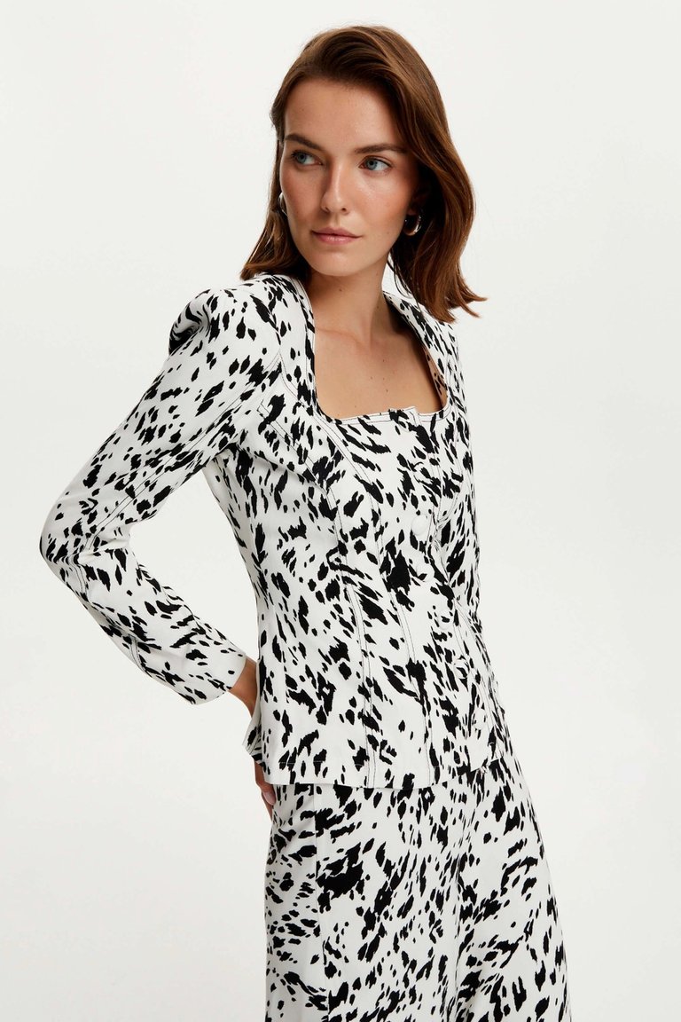 Printed Long Sleeve Jacket