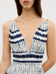 Printed Open Back Dress