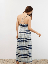 Printed Open Back Dress