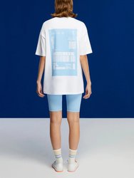 Printed Oversized T-Shirt - Blue