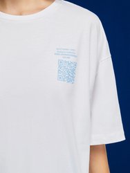 Printed Oversized T-Shirt - Blue
