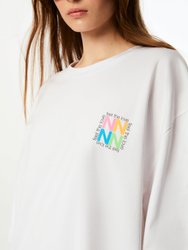 Printed Oversized T-Shirt - White