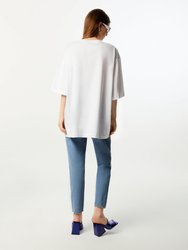 Printed Oversized T-Shirt - White