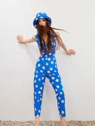 Printed Slouchy Pants - Royal Blue