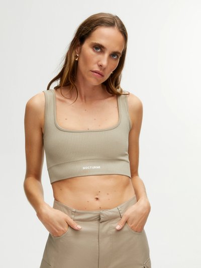 Nocturne Ribbed Crop Top - Mink product