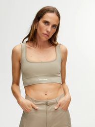 Ribbed Crop Top - Mink - Mink