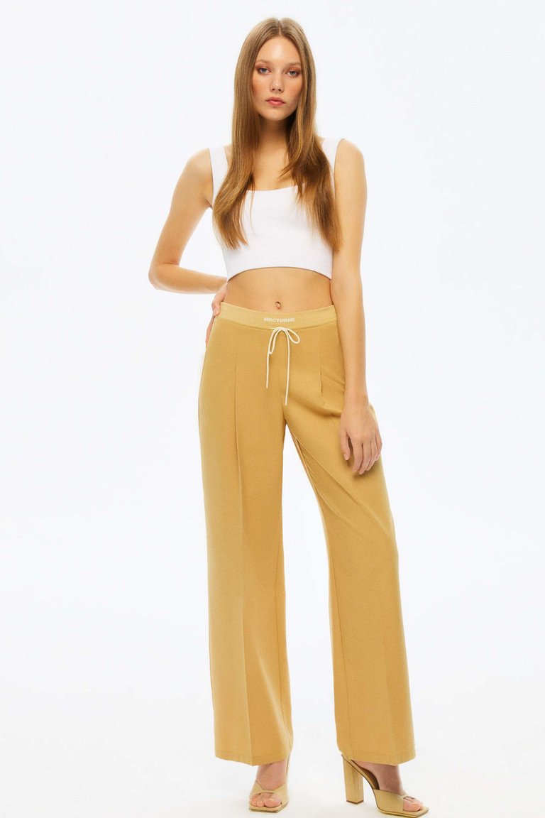 Ribbed Pants - Camel