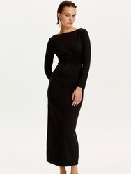 Satin Corset Dress - Black