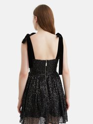 Sequined Flowy Mini Dress