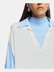 Shirt Collar Knit Top