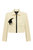 Shoulder Pad Crop Jacket - Beige